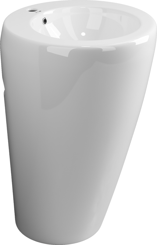 Умывальник-моноблок, 1 отверстие под смеситель