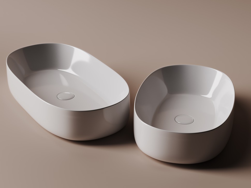 Умывальник чаша накладная овальная Element 675x350x140мм