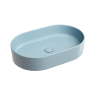 Умывальник чаша накладная овальная (цвет Голубой Матовый) Element 608x385x122мм
