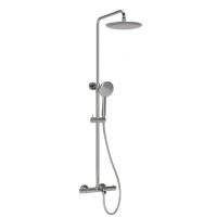 Душевая стойка с изливом и термостатом для ванны/душа Game, с регулировкой по высоте, цвет хром, арт.SC3001LCH