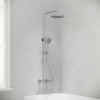 Душевая стойка с изливом и термостатом для ванны/душа Game, с регулировкой по высоте, цвет хром, арт.SC3001LCH