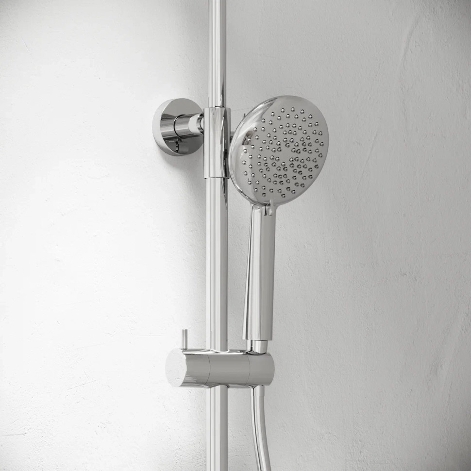 Душевая стойка с изливом и термостатом для ванны/душа Game, с регулировкой по высоте, цвет хром, арт.SC3001LCH