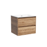 Тумба подвесная SANCOS Libra 590х450х500, c двумя ящиками оснащенными доводчиками, дуб чарльстон, арт. LB60ECH