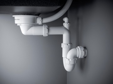 Сифон телескопический с круглым переливом Trust, PM1022-CR, хром, Paulmark