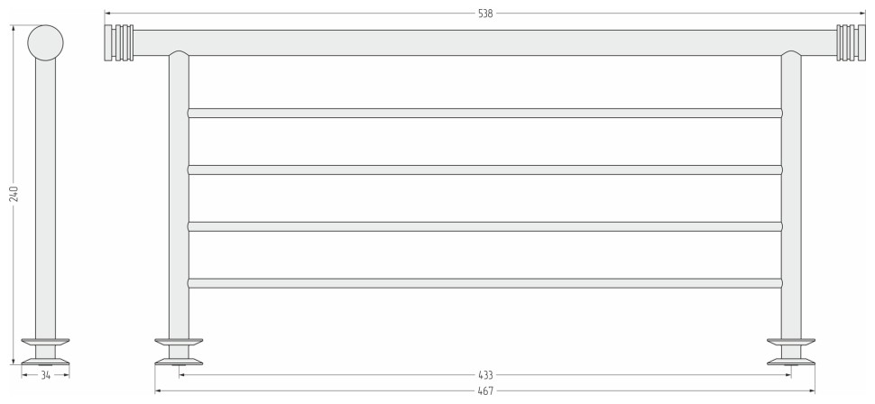 Полка прямая 4П / L 470