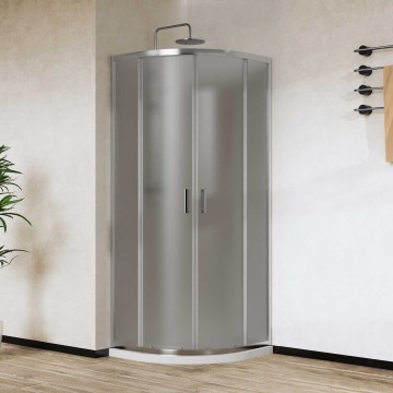 Душевой уголок Сити (City) VSQ-5CT800MT, 800*800, хром, стекло текстурное