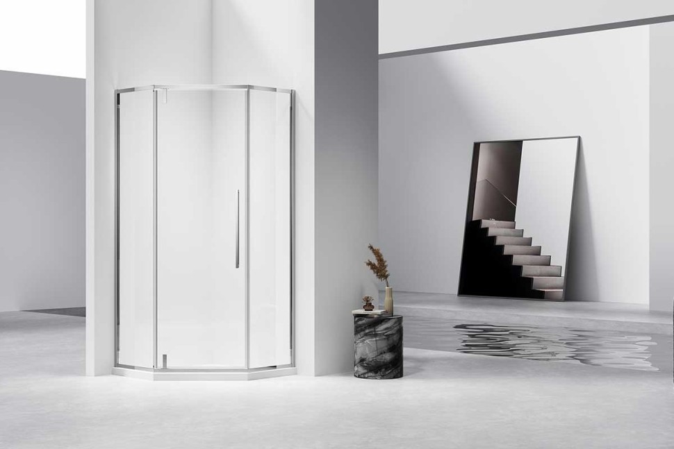 Душевой уголок Slim-N VSP-4SN900CL, 900*900, хром, стекло прозрачное