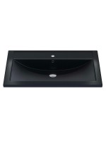 Раковина для ванной кварцевая Uperwood Foster Quartz 80х45,5х17,5 см, черная матовая, космос