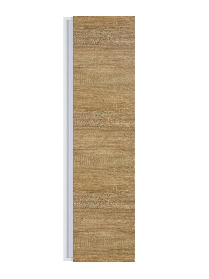 Шкаф-пенал для ванной подвесной Uperwood Barsa 35х28х120 см, белый/дуб сонома