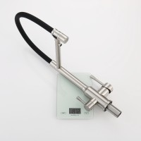 Смеситель Raglo для кухни со съемным гибким изливом, с магнитным фиксатором излива, с подключением фильтра питьевой воды R81.63.03 Золотой сатин