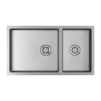 Мойка нерж. сталь AISI304 ALLER 78/2S UNI, PM527844-BS, брашированная нерж.сталь, 780х440мм, Starke-Paulmark