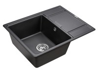 Мойка FLUGEN 50-650, IT-GRANIT, PM216550-BL, черный , 650х500 мм, Paulmark