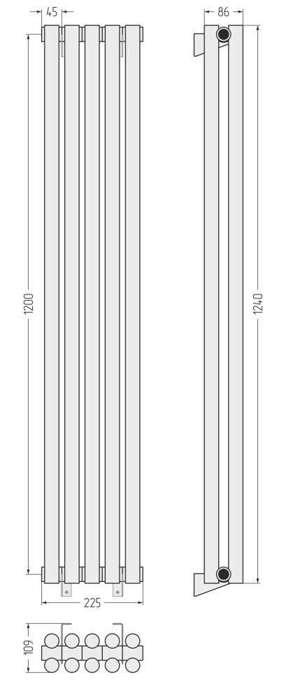 Эстет-11 1200х225 5 секций