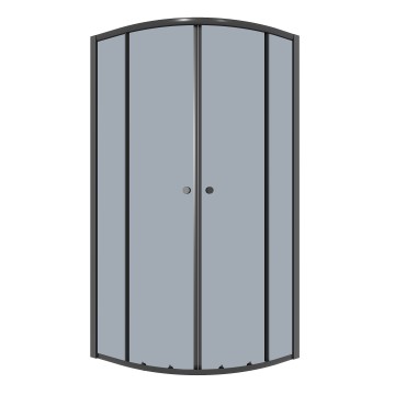 Душевое ограждение Niagara Eco NG-1007-14T (90х90х190) четверть круга,раздвижное,черный,стекло тонированное,1 место