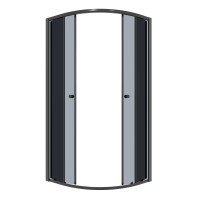 Душевое ограждение Niagara Eco NG-1007-14T (90х90х190) четверть круга,раздвижное,черный,стекло тонированное,1 место