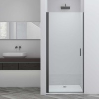 Душевая дверь Альфа (Alpha) VDP-3AL850CLGM, вороненая сталь, стекло прозрачное