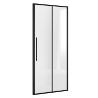 Дверь в нишу Niagara Nova NG-84-9AB (90х195) черный матовый,стекло прозрачное,дверь раздвижная,1 место