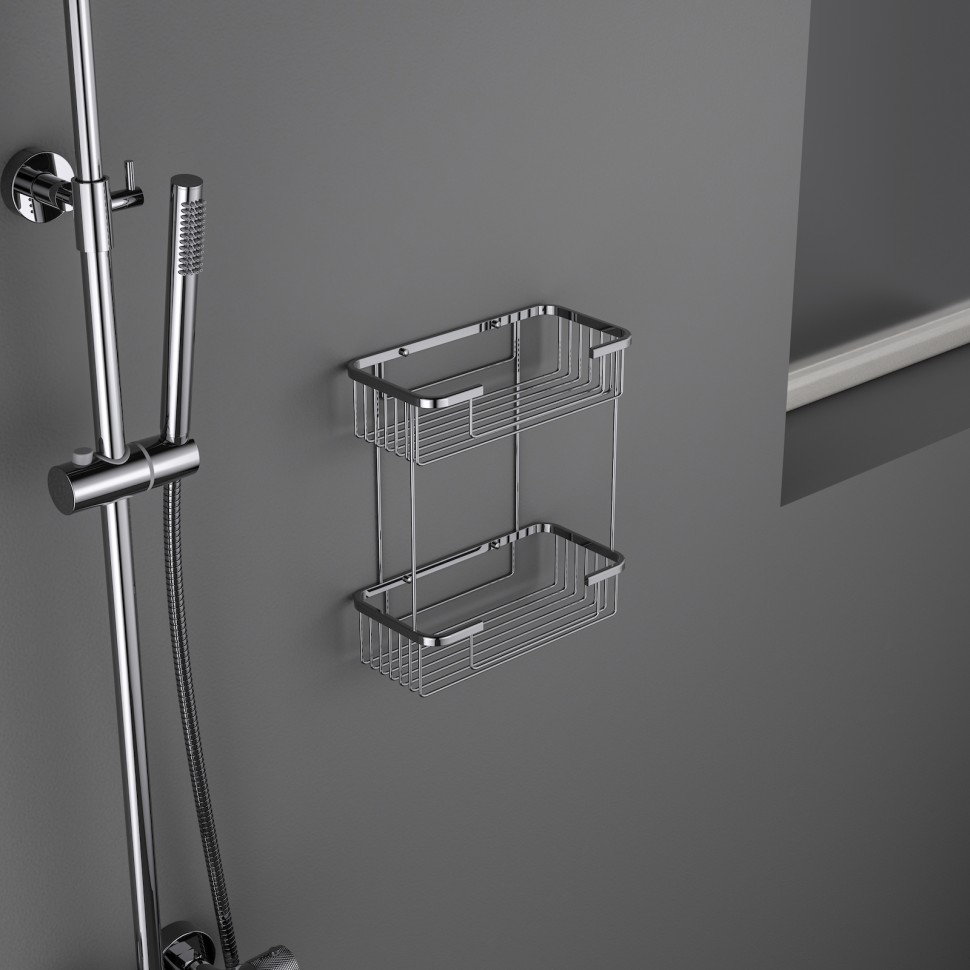 Полка двойная Timo Saona 13083/00 хром