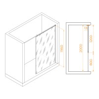 Душевая перегородка RGW WA-034 (Матовое-Сатинат, 1200)