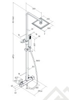 Душевая система MILLEAU Tissage ML8018AB.DT-CR (Cool touch) без излива, Хром