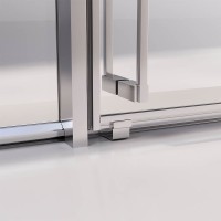 Душевой угол раздвижной Veconi Premium Prato 300 SP CH-R, 1100х800x2000, хром, стекло прозрачное