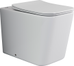 Напольный приставной унитаз Cubic Rimless
