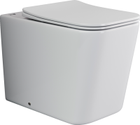 Напольный приставной унитаз Cubic Rimless