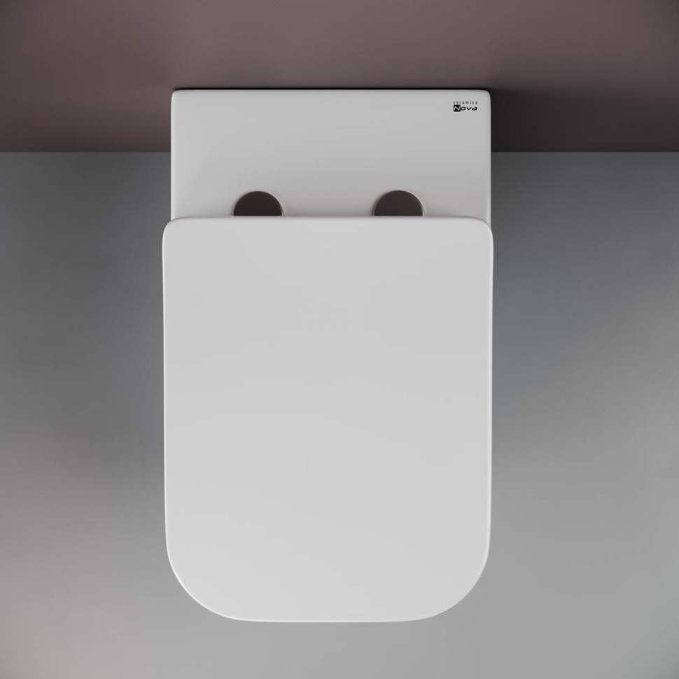 Напольный приставной унитаз Cubic Rimless