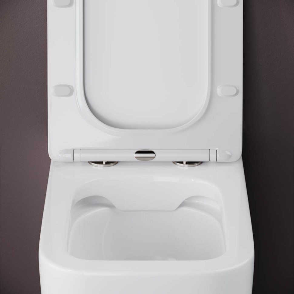 Напольный приставной унитаз Cubic Rimless