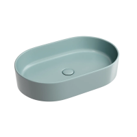 Умывальник чаша накладная овальная (цвет Зеленый Матовый) Element 608x385x122мм