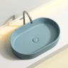 Умывальник чаша накладная овальная (цвет Зеленый Матовый) Element 608x385x122мм