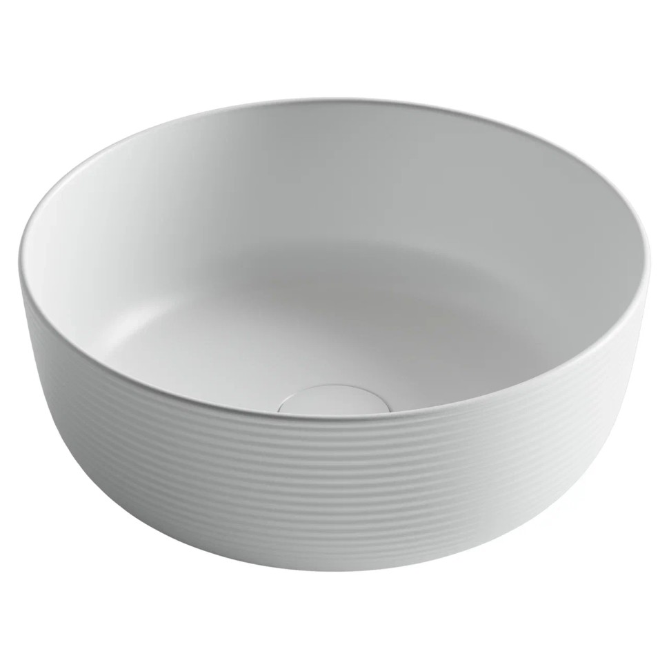 Раковина накладная круглая 356x356x135, цвет белый матовый