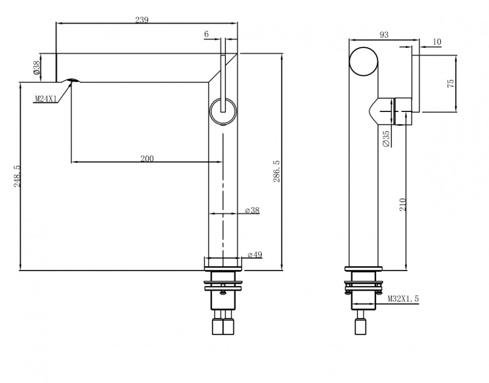 Смеситель ABBER Perfekte 316 AF8A11BG-L для раковины, брашированное светлое золото