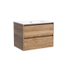 Тумба подвесная SANCOS Libra 690х450х500, c двумя ящиками оснащенными доводчиками, дуб чарльстон, арт. LB70ECH