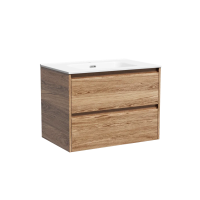 Тумба подвесная SANCOS Libra 690х450х500, c двумя ящиками оснащенными доводчиками, дуб чарльстон, арт. LB70ECH