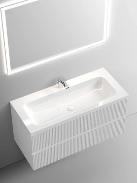 Тумба подвесная SANCOS Snob T 995х445х500, c двумя ящиками оснащенными доводчиками, Bianco, арт.SNT100W