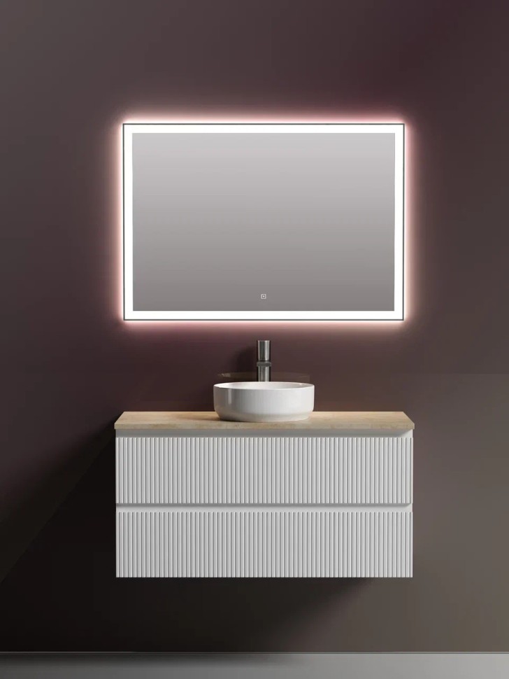 Тумба подвесная SANCOS Snob T 995х445х500, c двумя ящиками оснащенными доводчиками, Bianco, арт.SNT100W