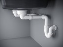 Сифон телескопический двойной с круглым переливом Trust, PM1023-CR, хром, Paulmark