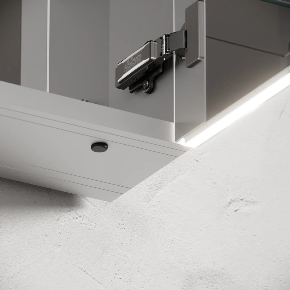 Зеркальный шкаф для ванной комнаты из алюминия SANCOS Evoke 900x700х136 мм с LED подсветкой, арт. SC8090