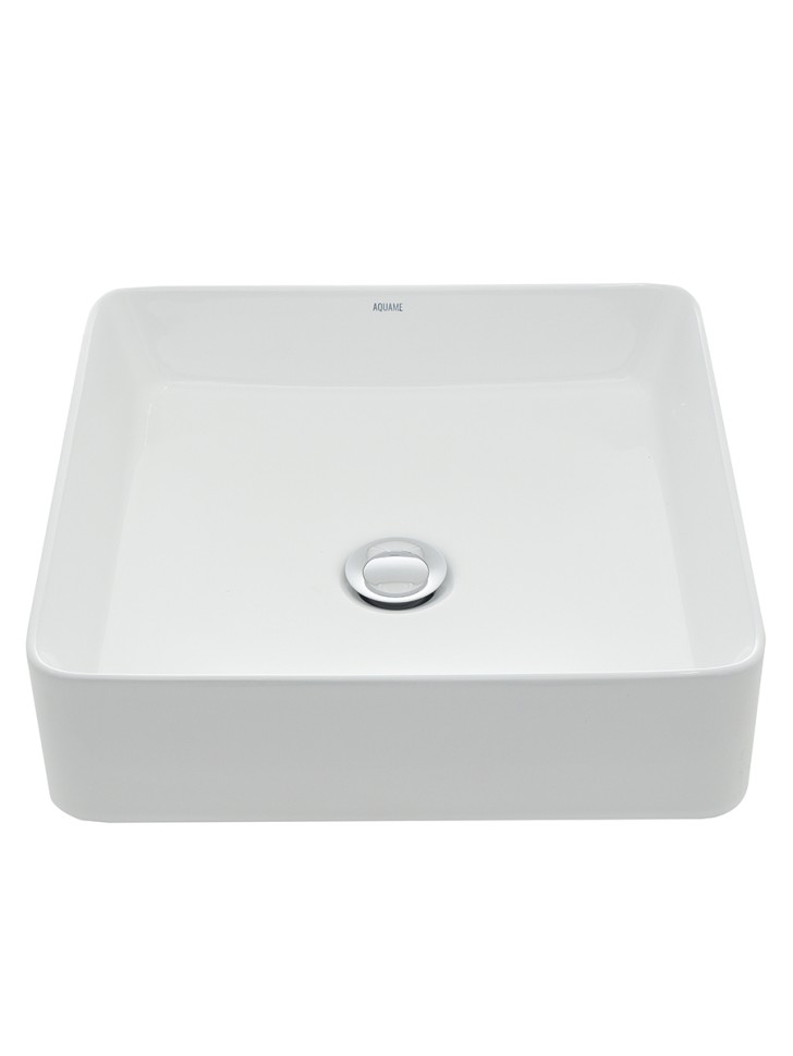 AQM5008 Раковина настольная отдельностоящая прямоугольная. 400*400*110