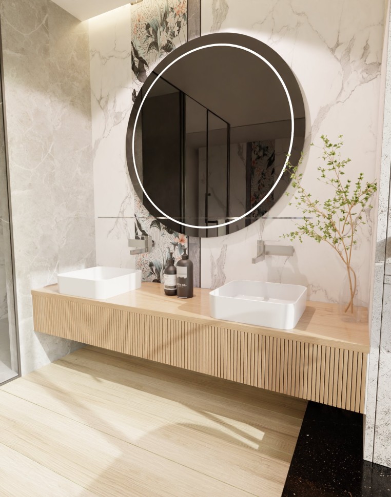 AQM5008 Раковина настольная отдельностоящая прямоугольная. 400*400*110