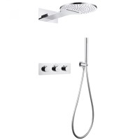 Душевая система ABBER Wasser Kreis AF8151 скрытого монтажа без излива, термостат, хром