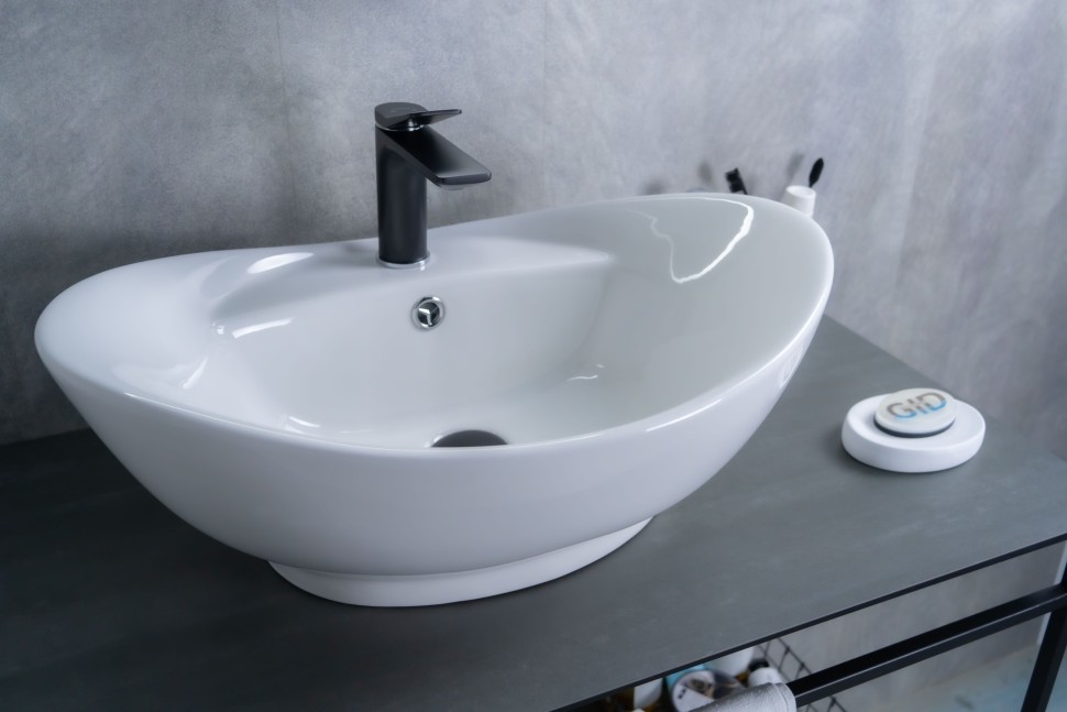 Раковина Gid N9018 51107 накладная белая 59x39x21