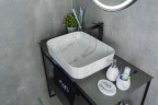 Раковина Gid Mnc190 54426 накладная под камень глянцевая 50x39x13