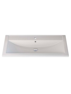 Раковина для ванной кварцевая Uperwood Foster Quartz 90х45,5х17,5 см, белая матовая, жасмин