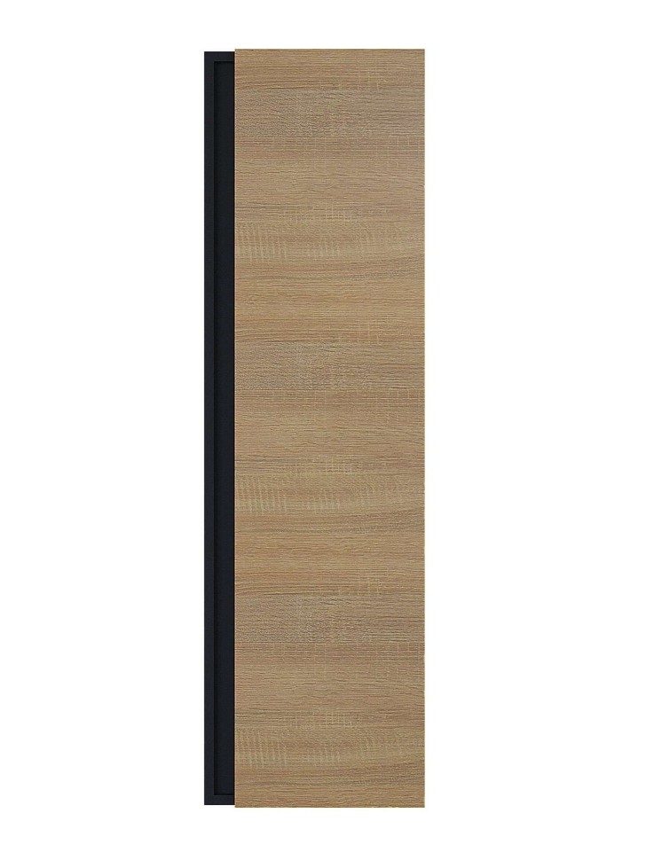 Шкаф-пенал для ванной подвесной Uperwood Barsa 35х28х120 см, черный/дуб сонома