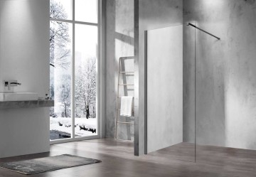 Душевая перегородка Волк-Ин (Walk-In) VSW-1H600CLGM, 600*2000, вороненая сталь, стекло прозрачное
