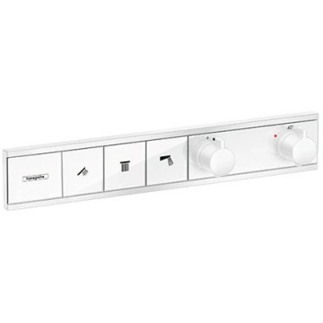 Термостат Hansgrohe RainSelect для душа, 3 источника, внешняя часть, цвет: белый матовый 15381700