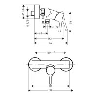 Смеситель для душа Hansgrohe Talis S хром 72600000