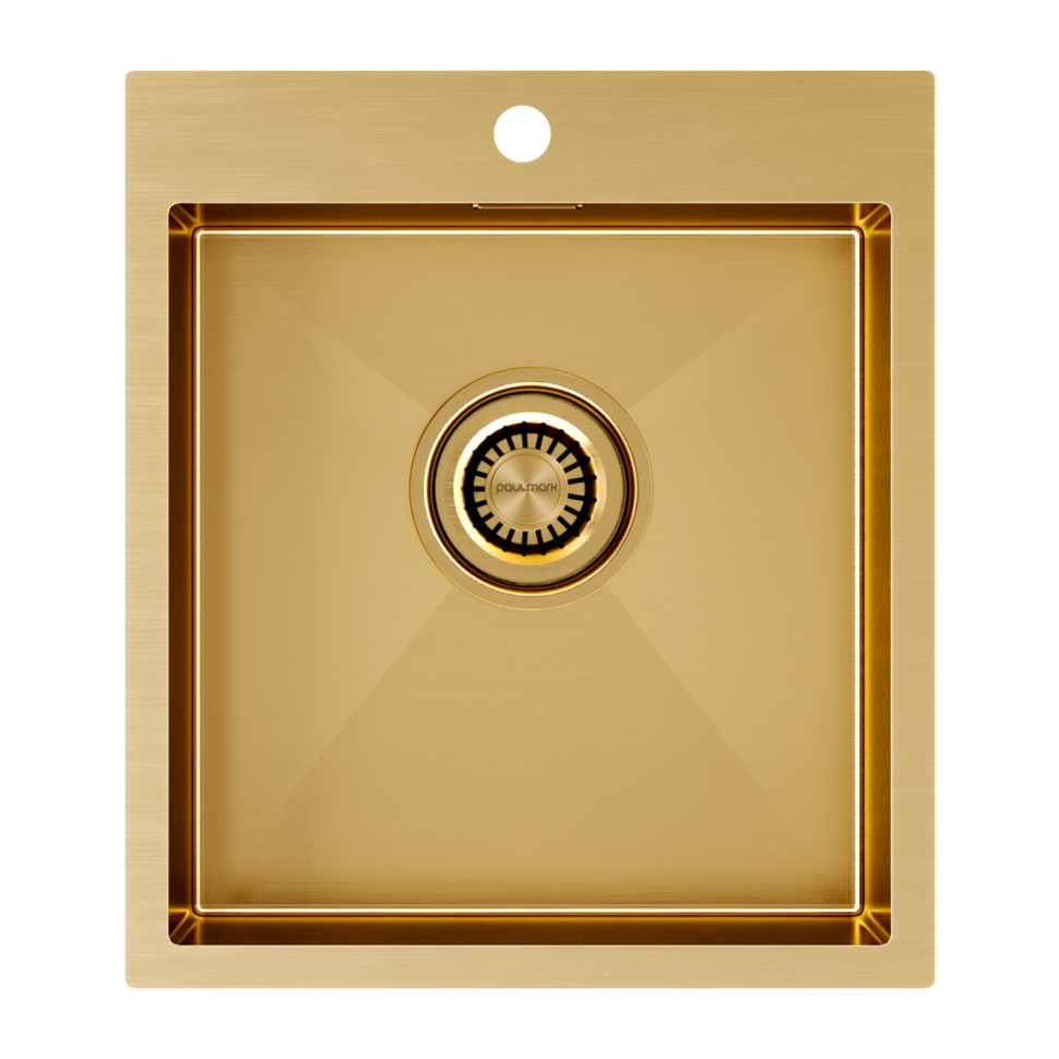 Мойка нерж. сталь AISI304 VELTEN 45, PM804551-BG, брашированное золото, 450х510мм, Starke-Paulmark